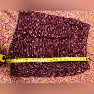 J.Jill Cranberry and Black Knit Skirt